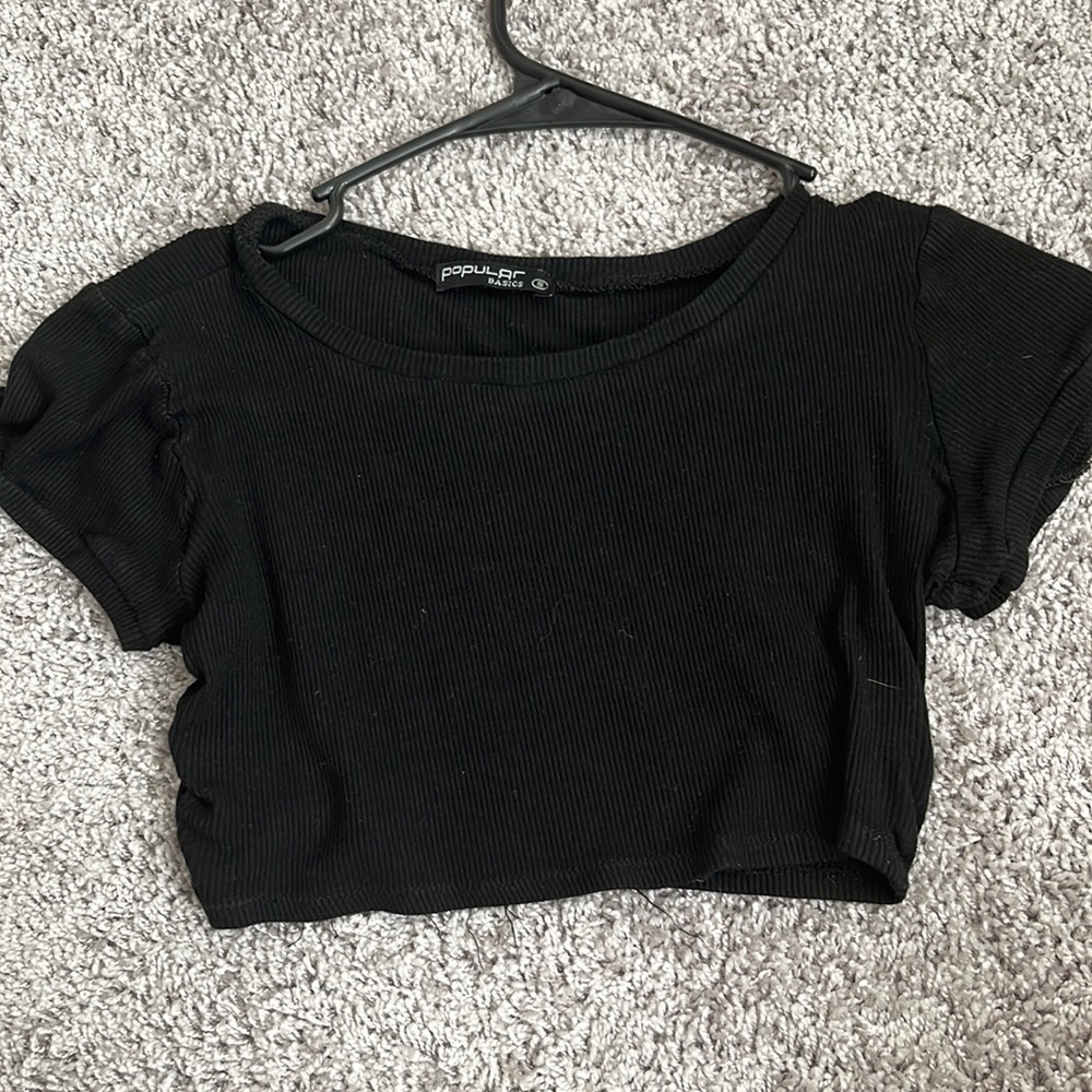 Black crop top